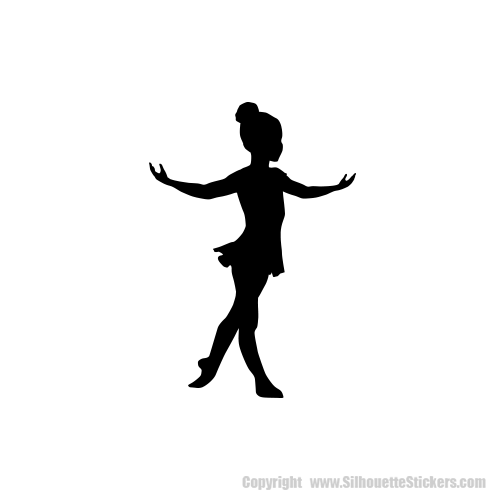 Young Dancer Wall Silhouette Decor Girl Dancing