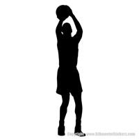 Picture of Basketball Player 10 (Sports Decor: Silhouette Decals)