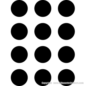 Picture of 12 Circles (Vinyl Circles: Decal Decor)